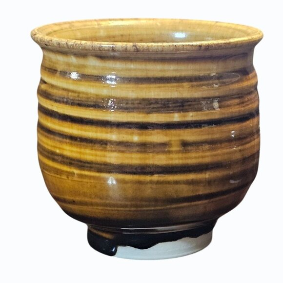 Vtg Signed MARK ZAMANTAKIS Studio Art Pottery Footed Ceramic Pots 3.5 Inches - Picture 7 of 13